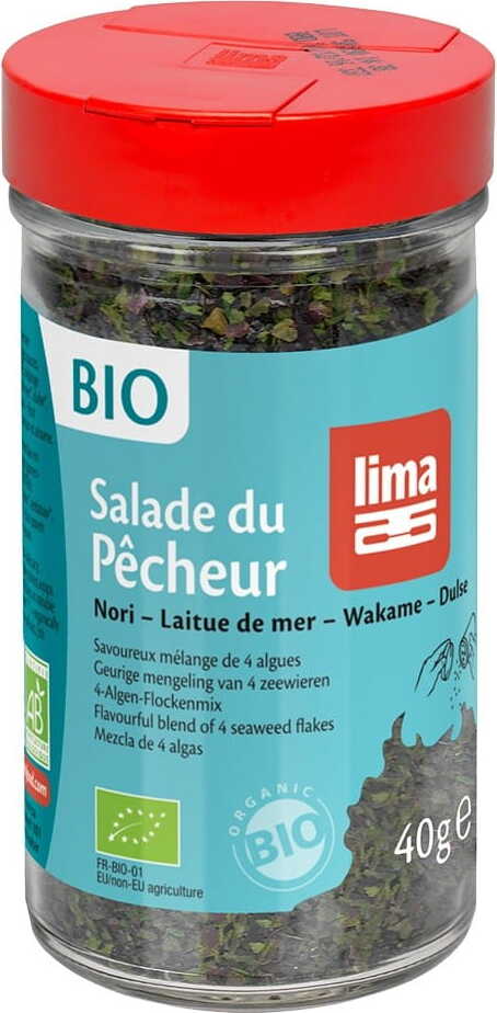 Bio Algen Topping von LIMA, 40 g, feine grüne Algen als nachhaltiges Topping für Salate und Gerichte.