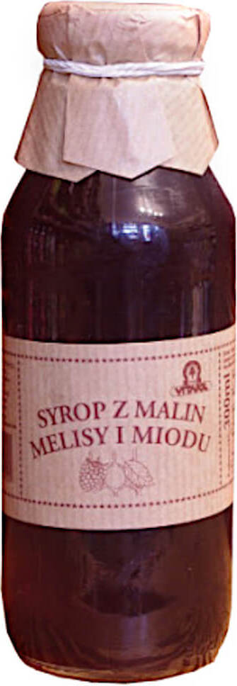 Himbeersirup mit Melisse und Honig in 300 ml Flasche, VITAPOL, mit fruchtigem Himbeer-, Melissen- und Honignoten