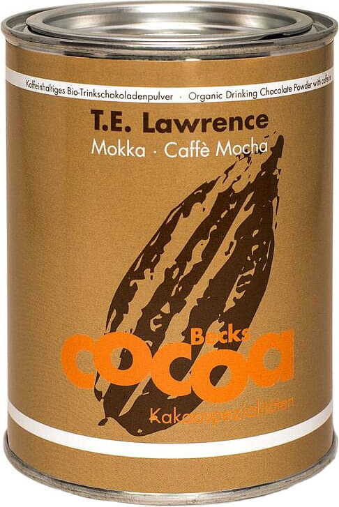 Fair Trade Mokka Trinkschokolade von BECKS COCOA, glutenfrei und BIO, in 250 g Packung, cremige Trinkschokolade mit Mokka-Geschmack