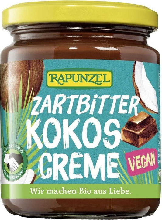 Dunkle Kokoscreme von RAPUNZEL, Fair Trade, Bio, 250 g, cremige Konsistenz, ideal für Desserts und Smoothies