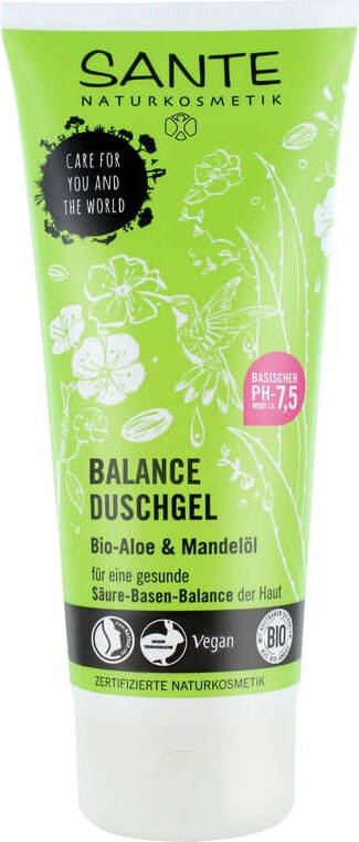 Duschgel Balance Aloe und Öko-Mandelöl 200 ml - SANTE