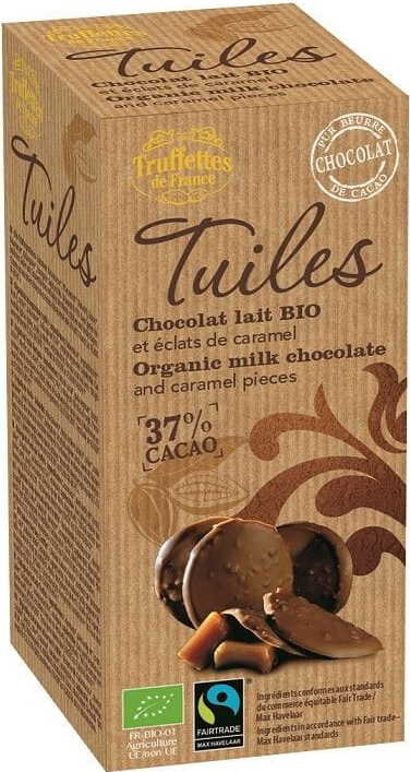 Milchschokoladenringe mit Toffee von TRUFFETTES DE FRANCE, fair gehandelt, BIO, 100 g, mit schokoladigem Toffee-Füllung