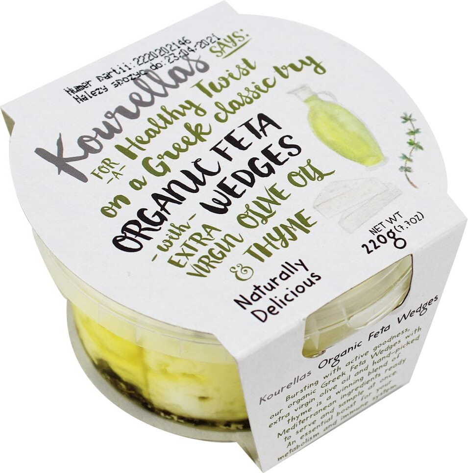 Feta-Käse mit Thymian in Olivenöl BIO 220 g - KOURELLAS Pääkuva