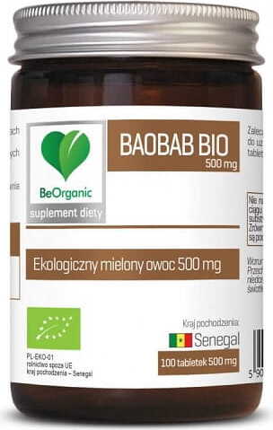 Baobab BIO ökologisch gemahlene Früchte 500 MG 100 Tabletten von beorganic MEDICALINE