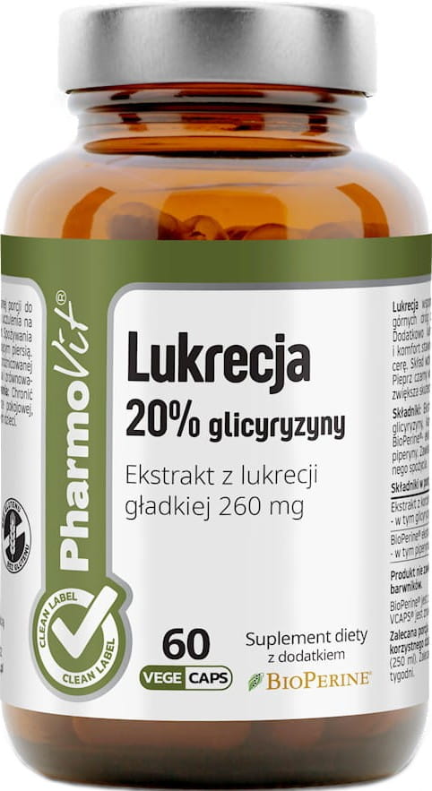 PHARMOVIT Süßholz Kapseln, 60 Stück, 2178 g, naturbelassene pflanzliche Nahrungsergänzung in Kapseln