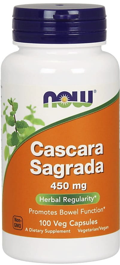 Cascara Sagrada Amerikanische Schellackrinde 450 MG 100 Kapseln NOW FOODS Hover Image