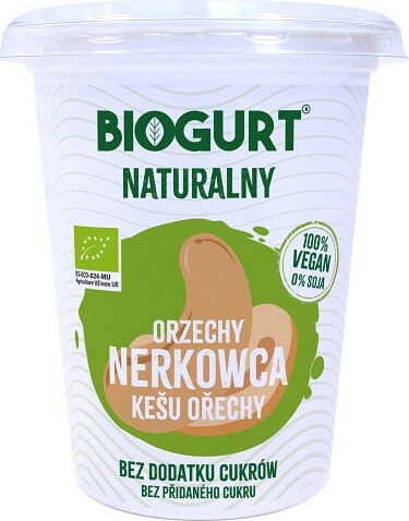 BIOGURT vegane fermentierte Cashewnuss-Joghurt-Alternative BIO 400 g BIOGURT