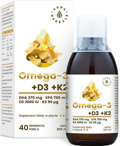 Omega - 3 DHA 370mg 200ml AURA-KRÄUTER 主图