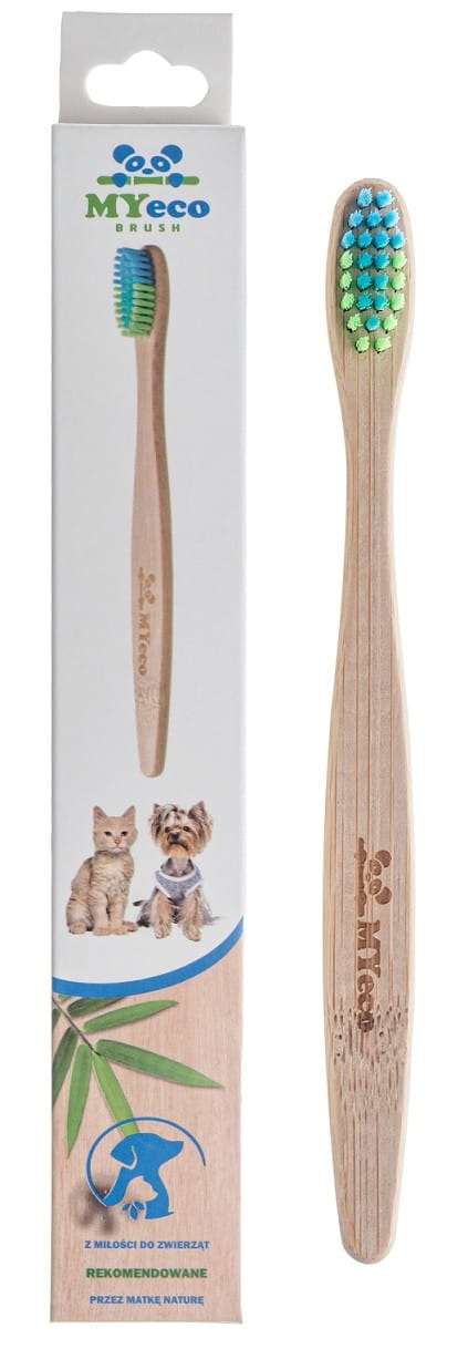 Bambuszahnbürste für Kleintiere von MYECOBRUSH, nachhaltige Tierzahnpflege mit umweltfreundlichem Design