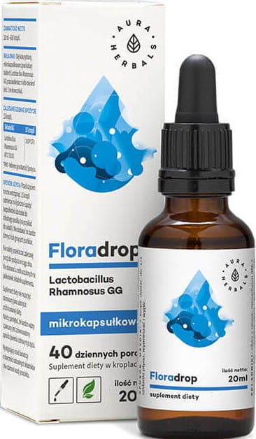 Floradrop Probiotisches mikroverkapseltes Lactobacillus rhamnosus gg - 20ml AURA HERBALS