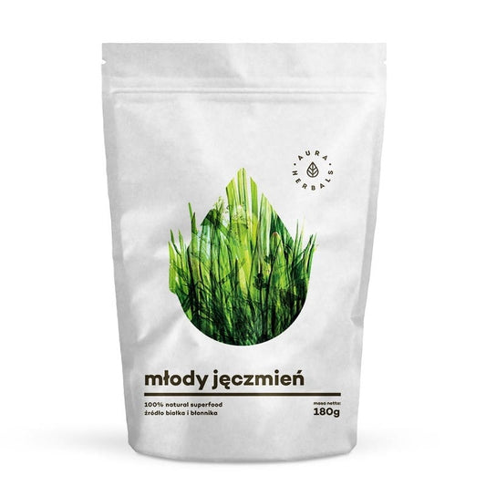 Junge grüne Gerstenblätter in Pulverform 180g AURA HERBALS