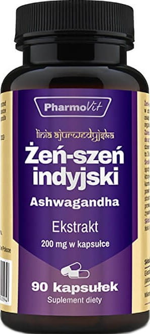 Ginseng - Indischer Ginseng Ashwagandgha 20:1 Extrakt 200mg 90 Kapseln PHARMOVIT Hover Image