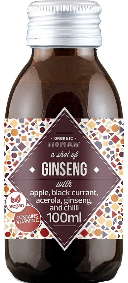 Bio Fruchtschnaps mit Apfel, schwarze Johannisbeere, Aronia und Minze in 100 ml Flasche, ORGANIC HUMAN