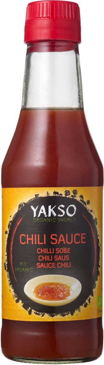 BIO-Chilisauce von YAKSO in 240 ml Flasche, scharfe Sauce mit biologischen Chilis, ideal für würzige Gerichte