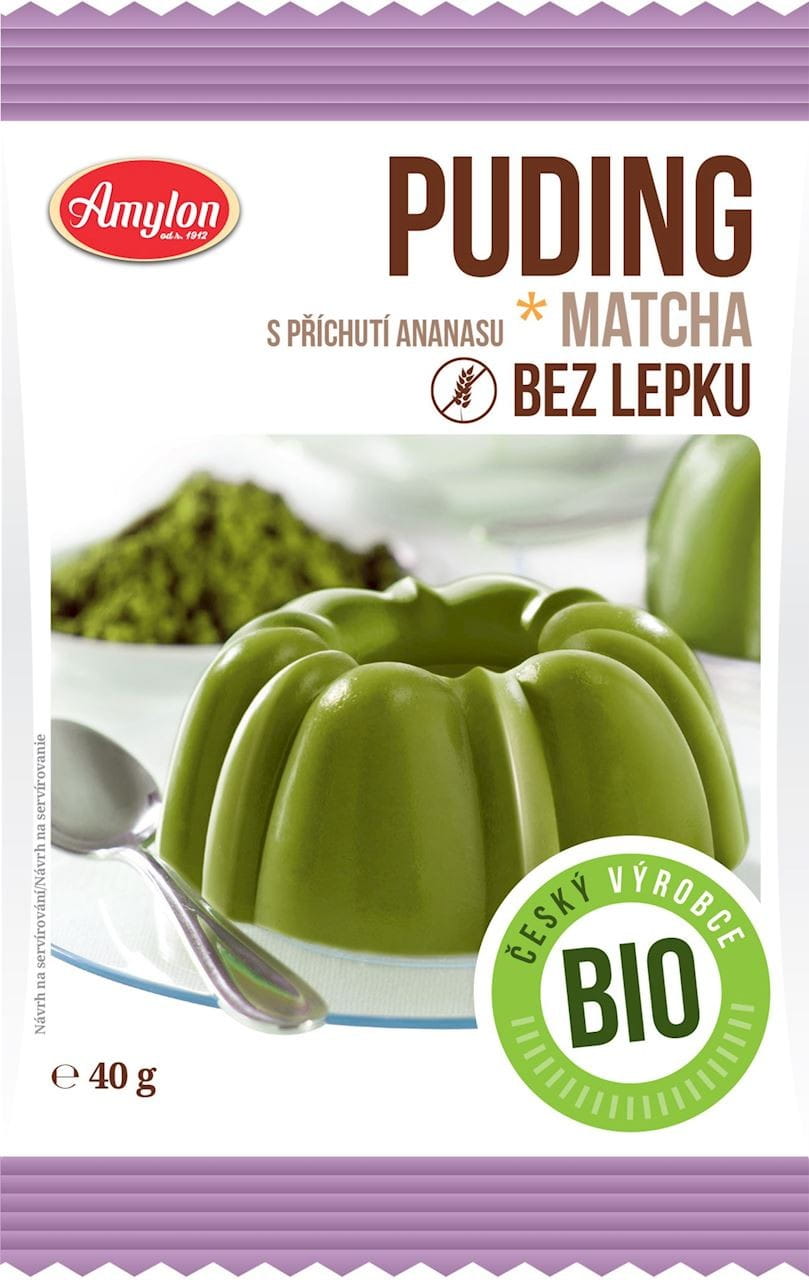 Matcha-Teepudding mit Ananasgeschmack (glutenfrei) BIO 40 g - AMYLON