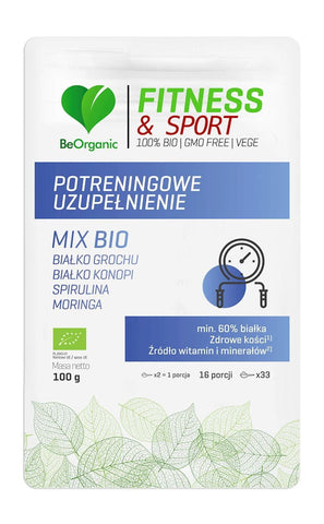 Mischung Post-Workout-Ergänzungspulver BIO 100 g - BE ORGANIC