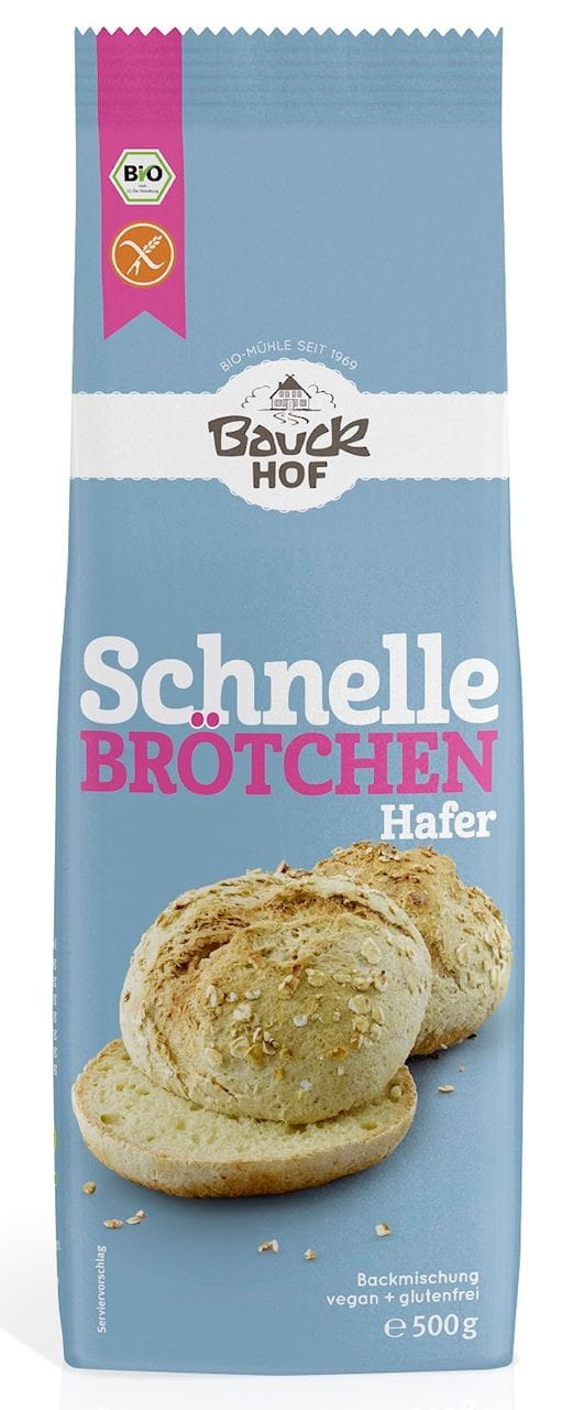 BIO Glutenfreie Mischung zum Aufbacken von Brötchen 500 g - BAUCK HOF Hauptbild