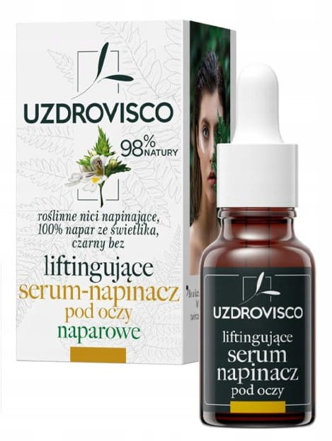 Augenstraffer Serum UZDROVISCO Lifting Infusion, 15 ml, Flasche mit Pipette, hautstraffende Pflege für die Augenpartie