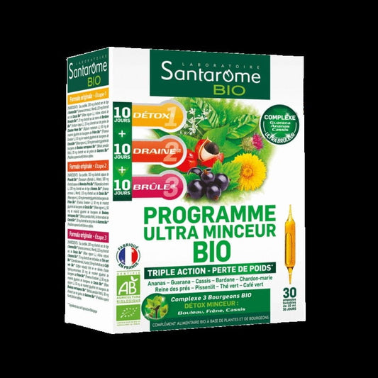 BIO Schlankheitsformel in Ampullen von SANTAROME, 30 x 10 ml Flaschen, flüssiges Nahrungsergänzungsmittel für Gewichtsmanagement