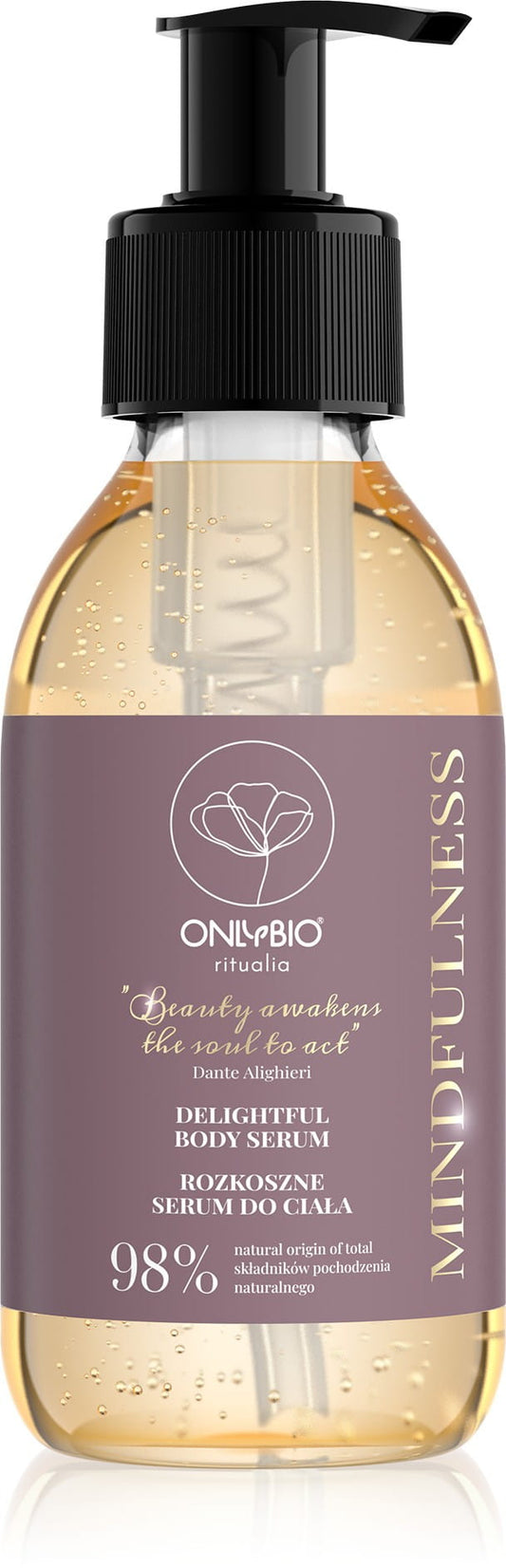 Herrliches Bio-Körperserum in 150 ml Flasche von ONLY BIO, cremige Textur, natürliche Pflege für die Haut.
