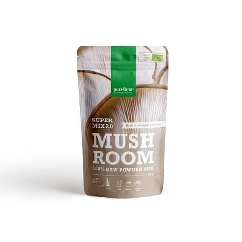 Glutenfreies Bio-Pulver Blend Mix 2.0 von PURASANA, 250 g, mit natürlichen Zutaten und vielseitiger Verwendung.