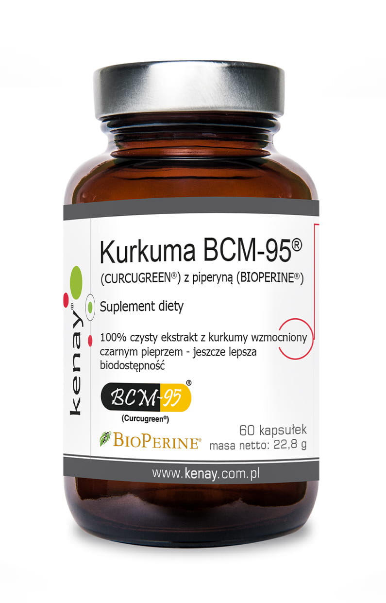 Kurkuma BCM - 95 (Curcugreen) mit Piperin (Bioperin) (60 Kapseln) - KENAY