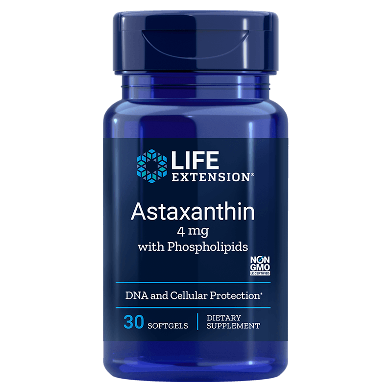 Astaxanthin 4 MG und Phospholipide 30 Kapseln LEBENSVERLÄNGERUNG Hauptbild
