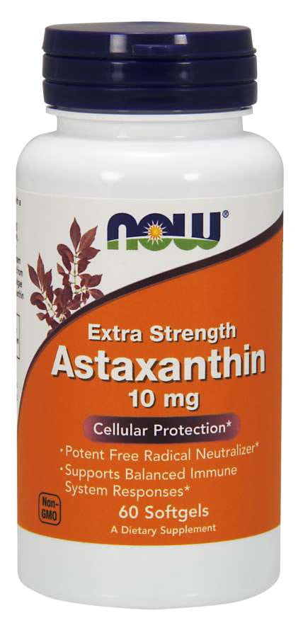 Natürliches Astaxanthin 10 MG 60 Kapseln NOW FOODS