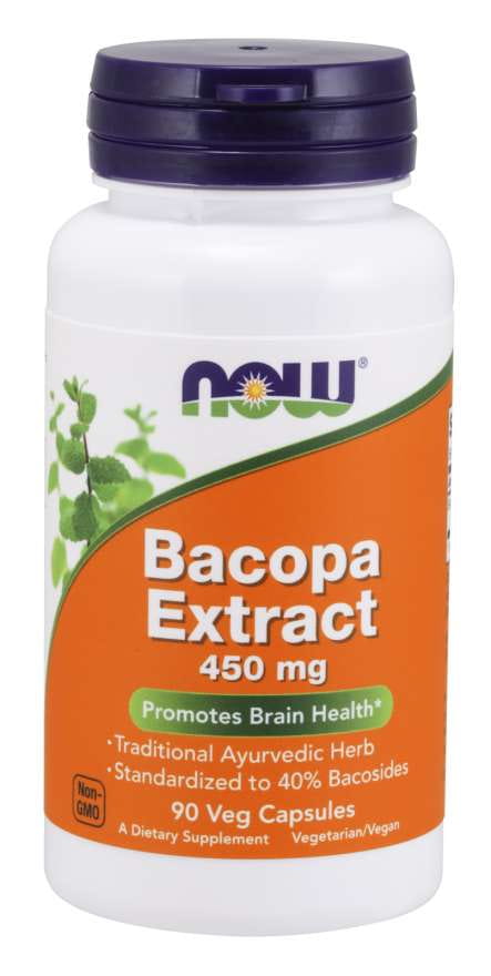 Bacopa-Extrakt 450 MG 90 Kapseln NOW FOODS Κύρια εικόνα προϊόντος
