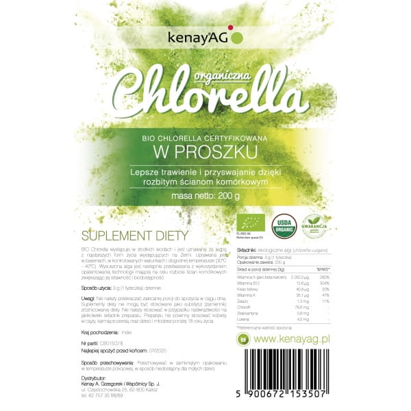 Öko-Chlorella 200 g KENAY Hover Image