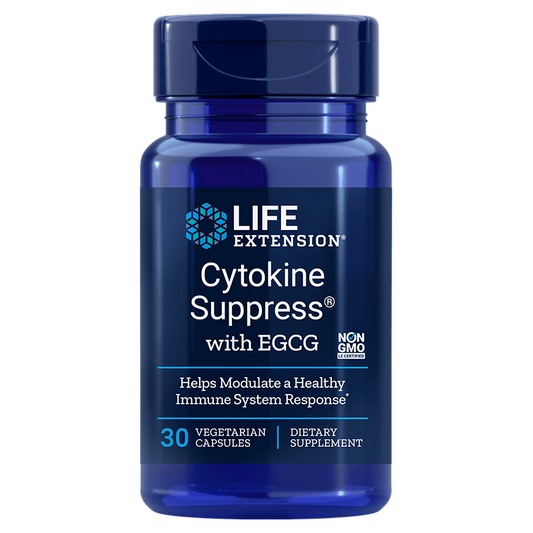 Cytokinsuppressor mit EGCG, 30 Kapseln von LIFE EXTENSION, Nahrungsergänzung gegen Zellalterung und Entzündungen.