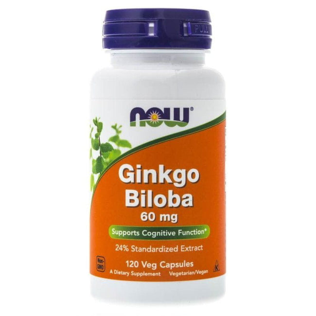 Ginkgo biloba Japanischer Ginkgo-Extrakt 120 Kapseln NOW FOODS Hover Image