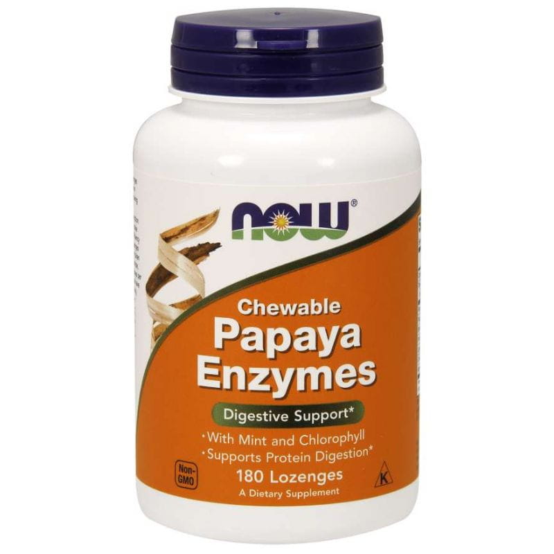 Enzym Papain 2000 usp Papaya-Enzyme 180 Tabletten NOW FOODS