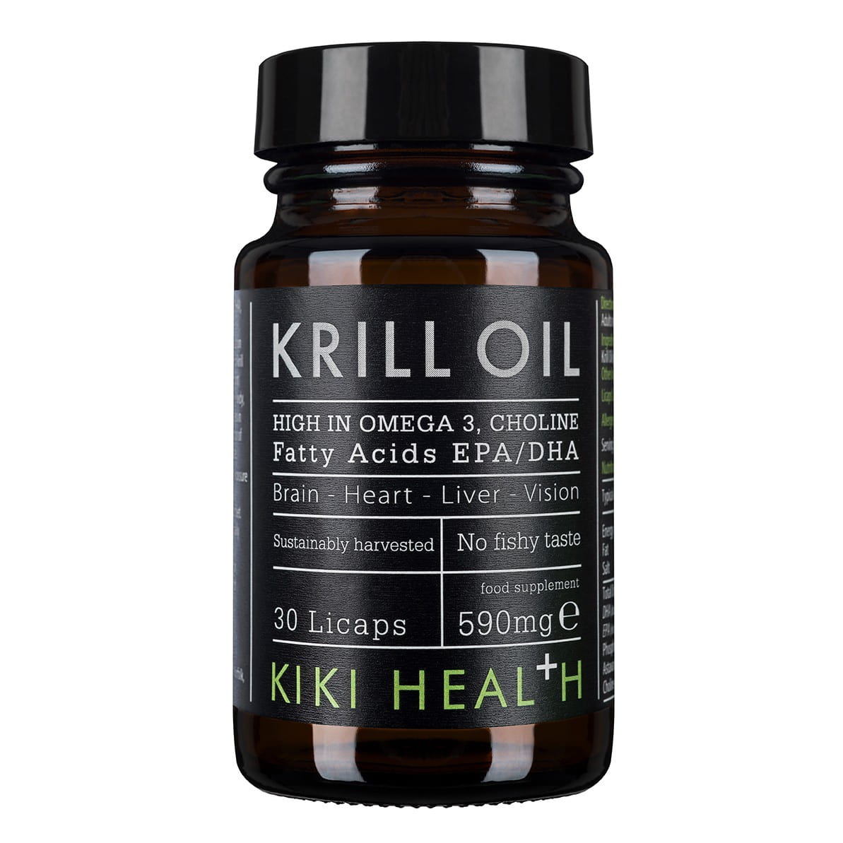 KIKI HEALTH Krillöl 590 mg in 30 Kapseln, nährstoffreiche Omega-3-Kapseln für gesunde Ernährung.