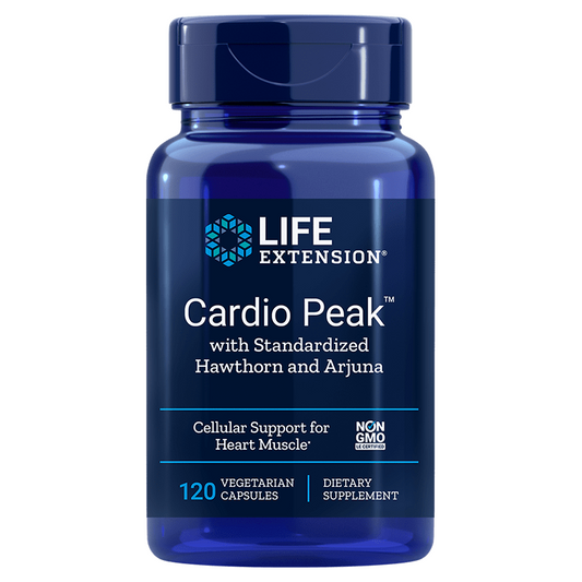 LIFE EXTENSION Cardio Peak Kapseln zur Unterstützung des Herz-Kreislauf-Systems, 120 Stück, für bessere Herzgesundheit
