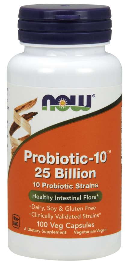 Probiotic10™ 25 Billionen 100 Kapseln NOW FOODS