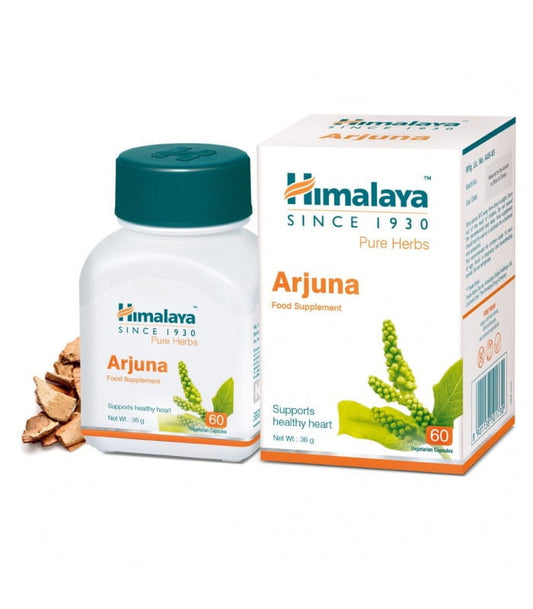 HIMALAYA Arjuna 60 Kapseln, natürliche Nahrungsergänzung mit Arjuna-Wurzeln in einer offenen Packung