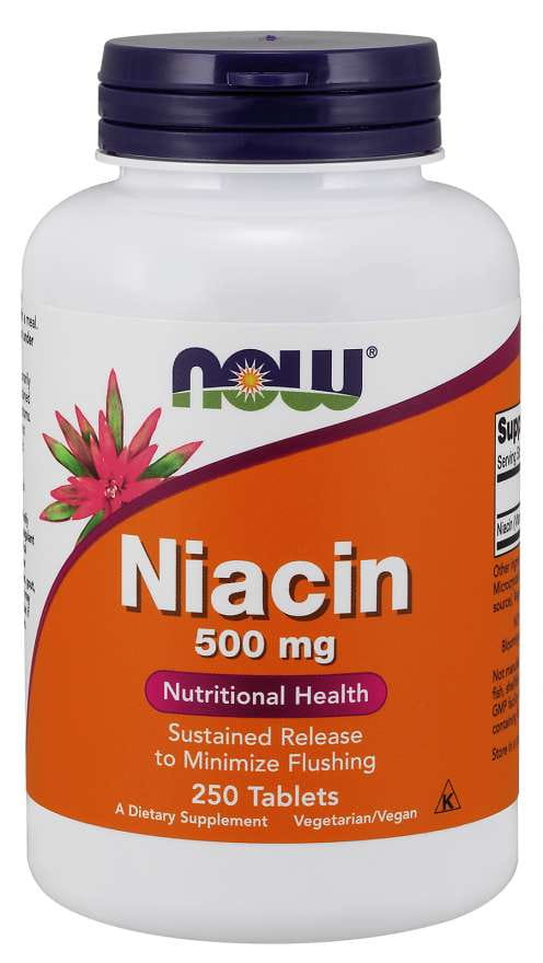 Vitamin B3 Niacin Niacin 500 MG 250 Tabletten NOW FOODS