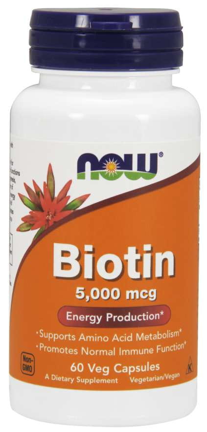 BioTIN Biotin 5000 mcg 60 Kapseln NOW FOODS Hauptbild