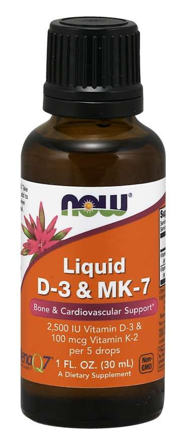 Vitamin D3 und K2 MK7 30 ml NOW FOODS