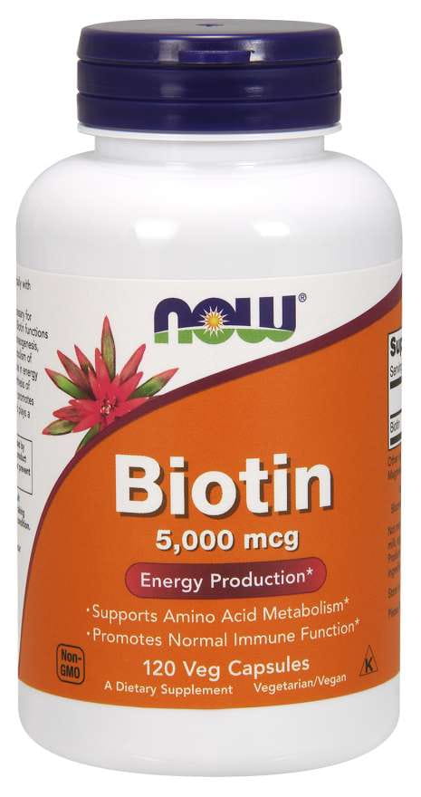 BioTIN Biotin 5000 mcg 120 Kapseln NOW FOODS Hauptbild