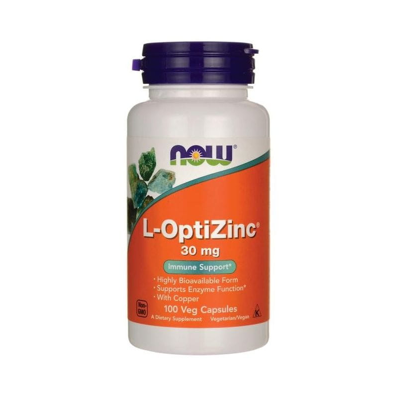 Loptizinc Zink und Kupfer 100 Kapseln NOW FOODS Hoofdafbeelding