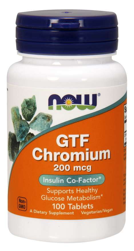 Gtf Chromium Chrome GTF 200 mcg 100 Tabletten JETZT LEBENSMITTEL Hlavní obrázek produktu