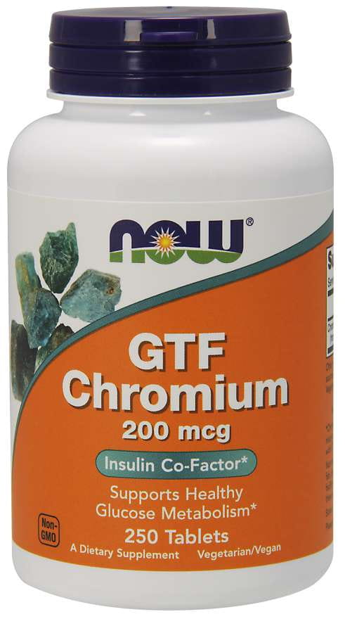 Gtf Chromium Chrome GTF 200 mcg 250 Tabletten JETZT LEBENSMITTEL Hlavní obrázek produktu