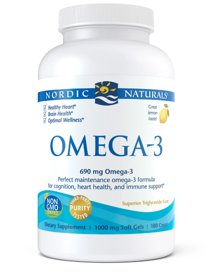 NORDIC NATURALS Omega 3 Zitronengeschmack, 180 Kapseln, hochwertige Fischölkapseln mit Zitronenaroma