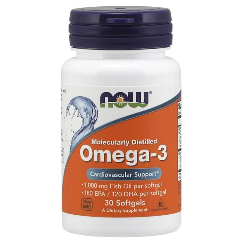 OMEGA 3 DHA 120 MG und EPA 180 MG 30 Kapseln NOW FOODS Hauptbild