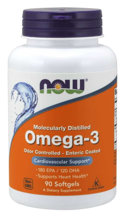 OMEGA 3 DHA 120 MG und EPA 180 MG 90 Kapseln NOW FOODS