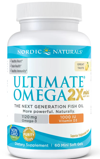 Ultimate Omega 2x Mini mit Vitamin D3 60 Kapseln NORDIC NATURALS