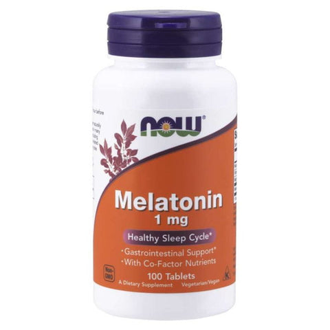 Melatonin 1 MG und Niacin und Magnesium und Vitamin B6 NOW FOODS 100 Tabletten