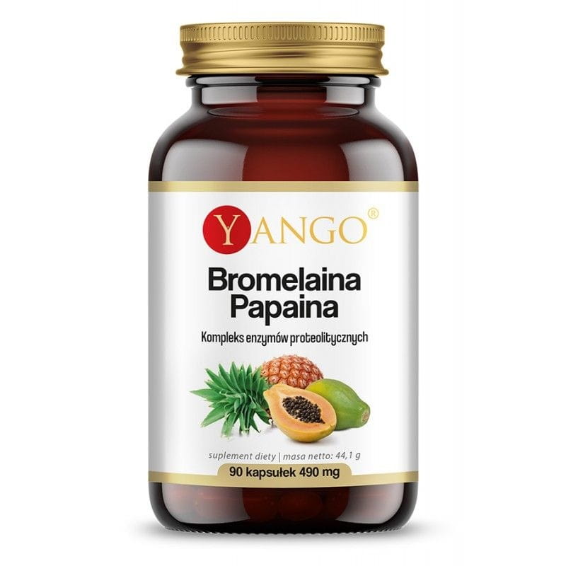 Bromelain und Papain 90 Kapseln YANGO Immagine principale del prodotto